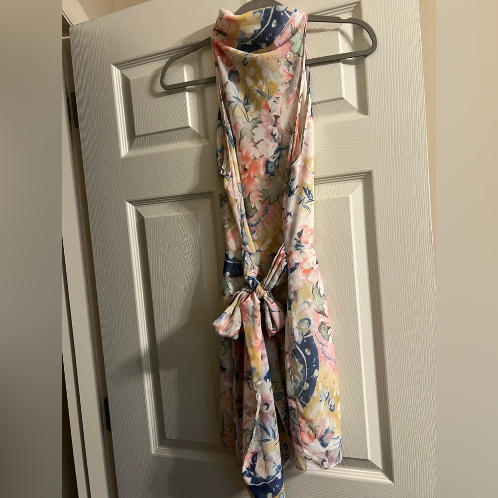 Amanda Uprichard Multicolor Backless Dress